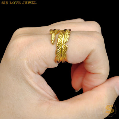 Unique Leaf Design Ring R100