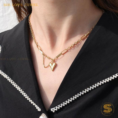 Gold Plated Love Pendant Necklace N068