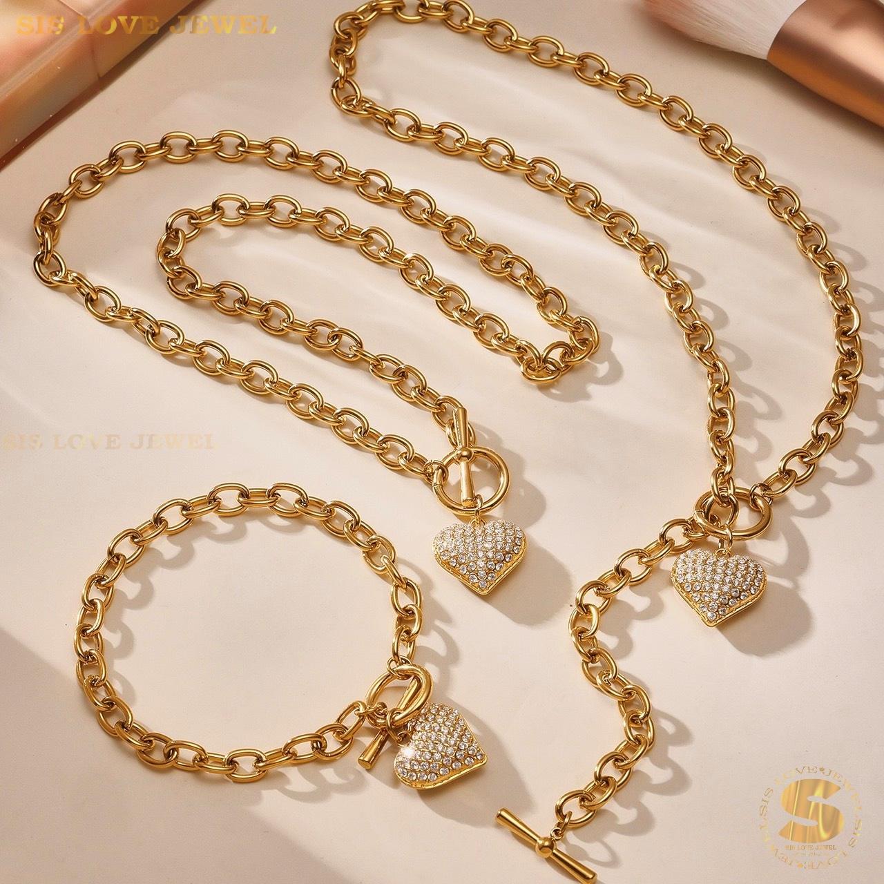 Love & Lock Necklace Set