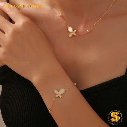 \White Shell Butterfly Bracelet B149