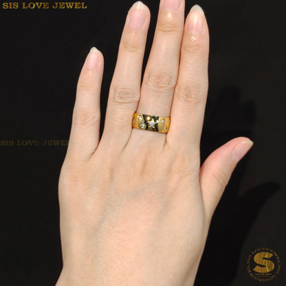 Star Zirconia Ring R096 Gold
