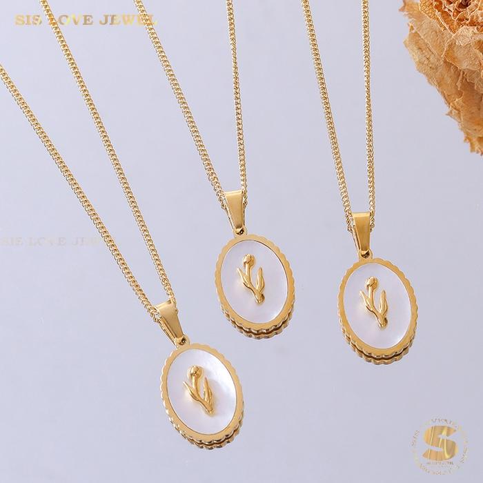 Tulip Shell Pendant Necklace N059