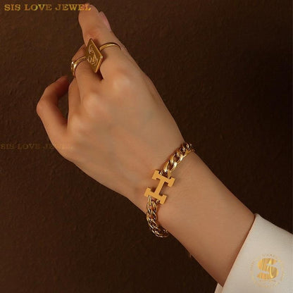 Lipan Chain Bracelet B053 Gold