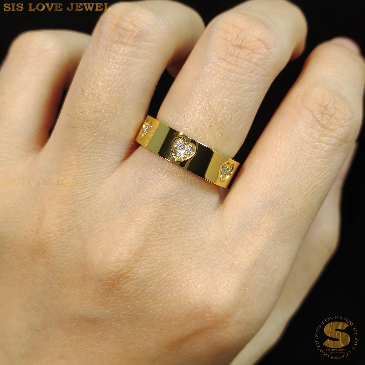 Cubic Zirconia Love Ring R093
