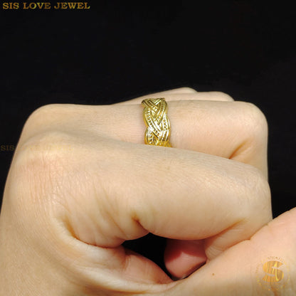 Simple Twisted Adjustable Ring R078