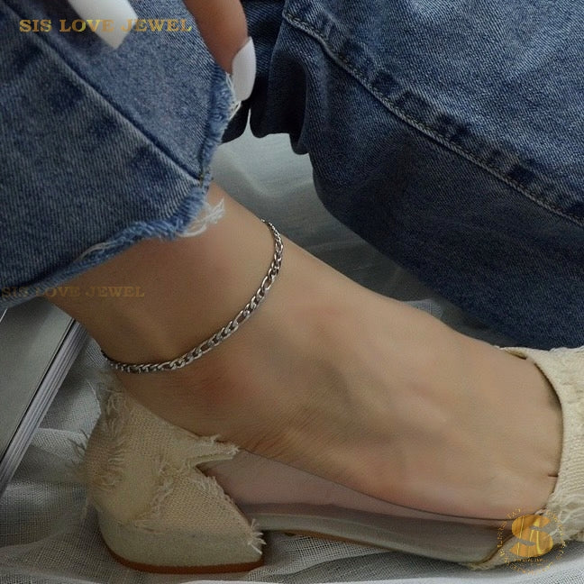 Classic Figaro Chain Anklet A002