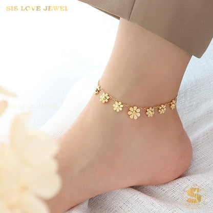 Dainty Daisy Flower Anklet A018