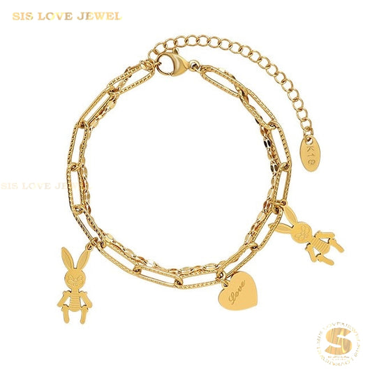 Rabbit Double Layer Bracelet B034