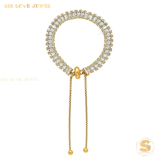 Zirconia Adjustable Chain Bracelet B036