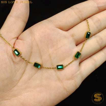 Green Color Zirconia Bracelet B048