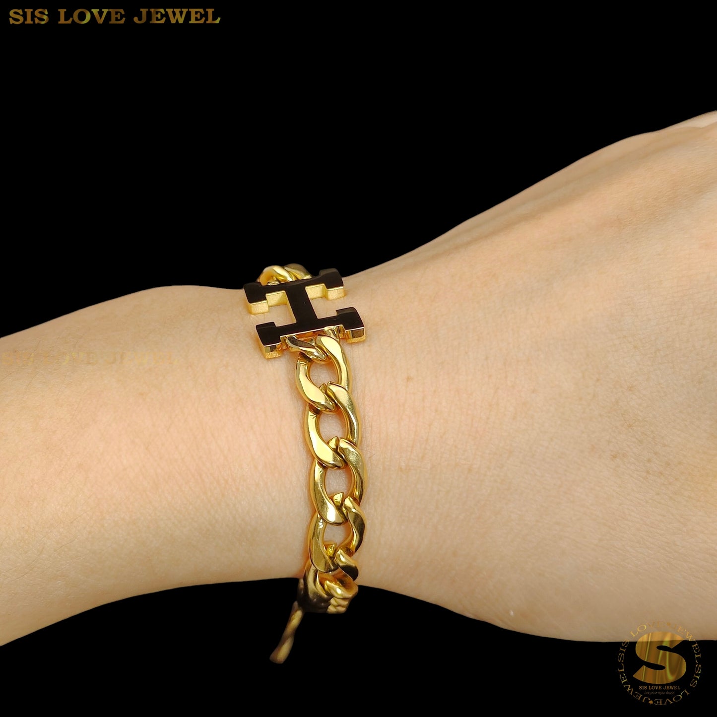 Big H Cuban Link Bracelet B053