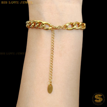 Big H Cuban Link Bracelet B053