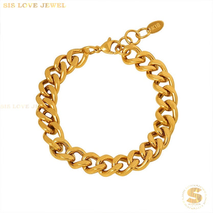Classic Thick Chain Bracelet B085