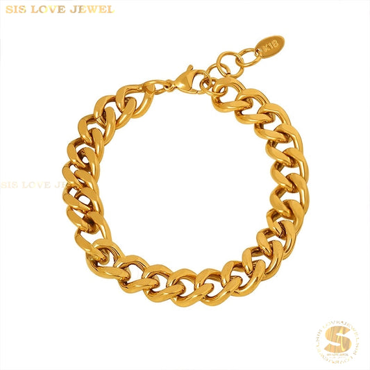 Classic Thick Chain Bracelet B085