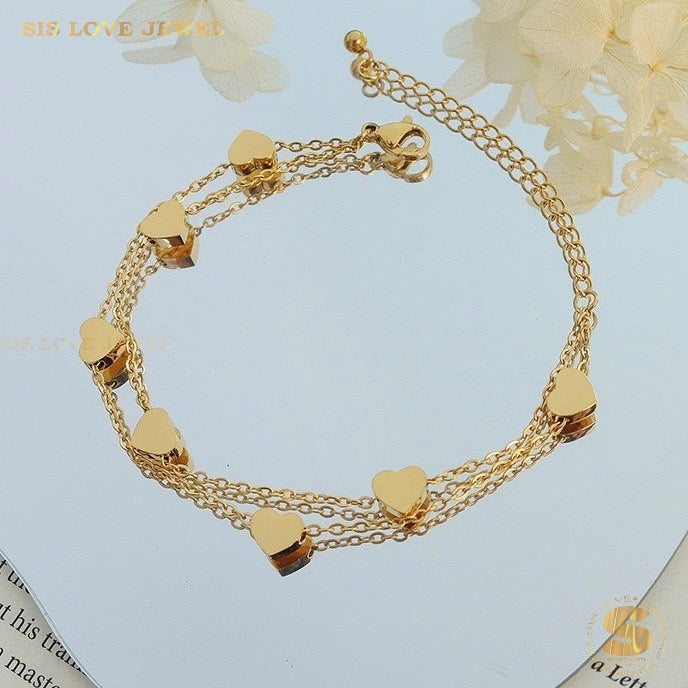 2 Layers Love Bracelet B090