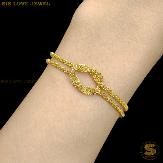 Shinny Double Layers Love Knot Bracelet B091