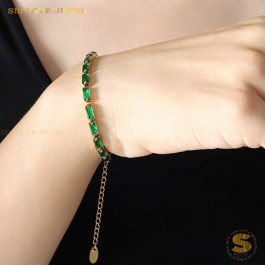 Green Zirconia Bracelet B094 Green