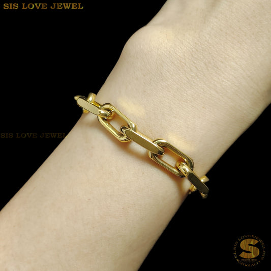 Thick Gold Chain Bracelet B101