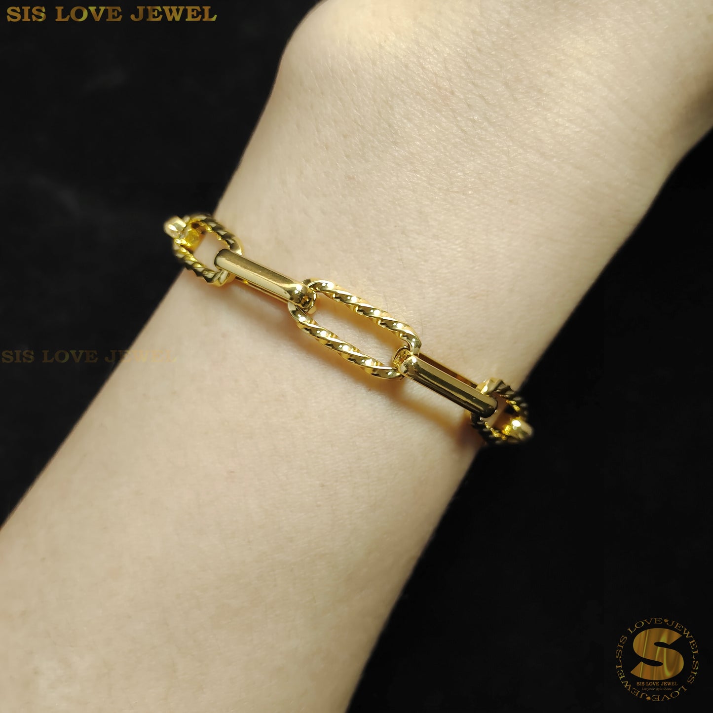 Paperclip Chain Bracelet B105