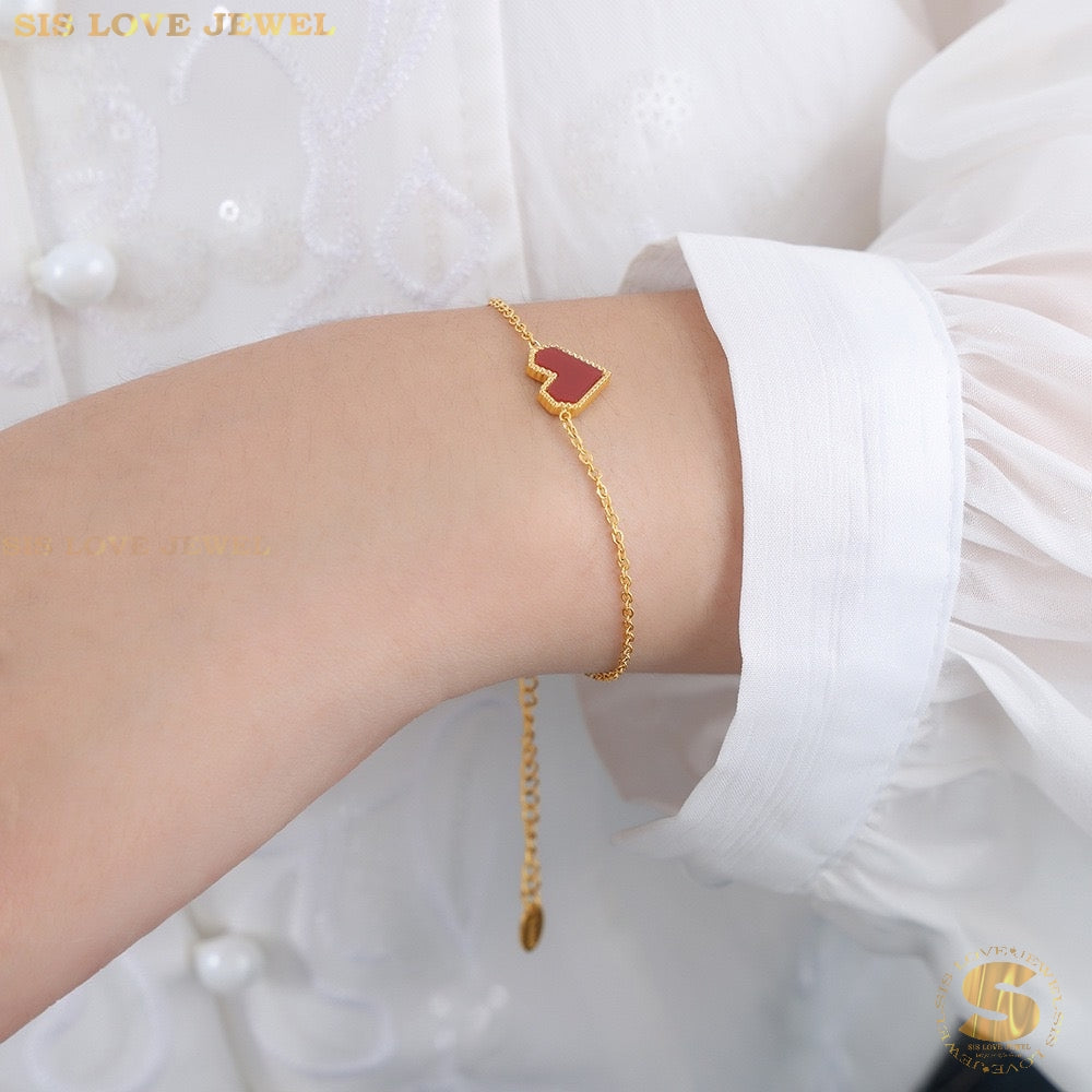 White Shell Love Bracelet B142 White