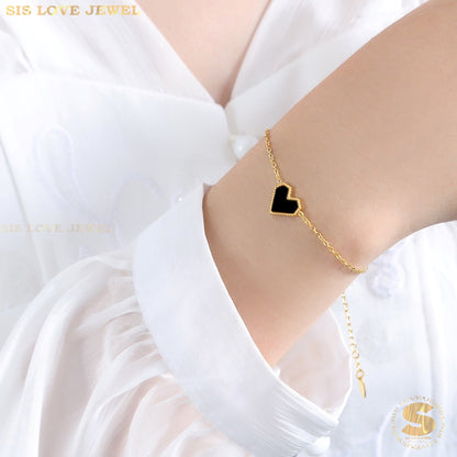 White Shell Love Bracelet B142 White