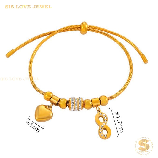 Love Charm Adjustable Bracelet B143