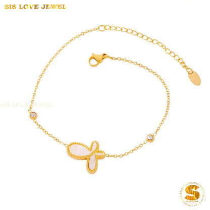 \White Shell Butterfly Bracelet B149