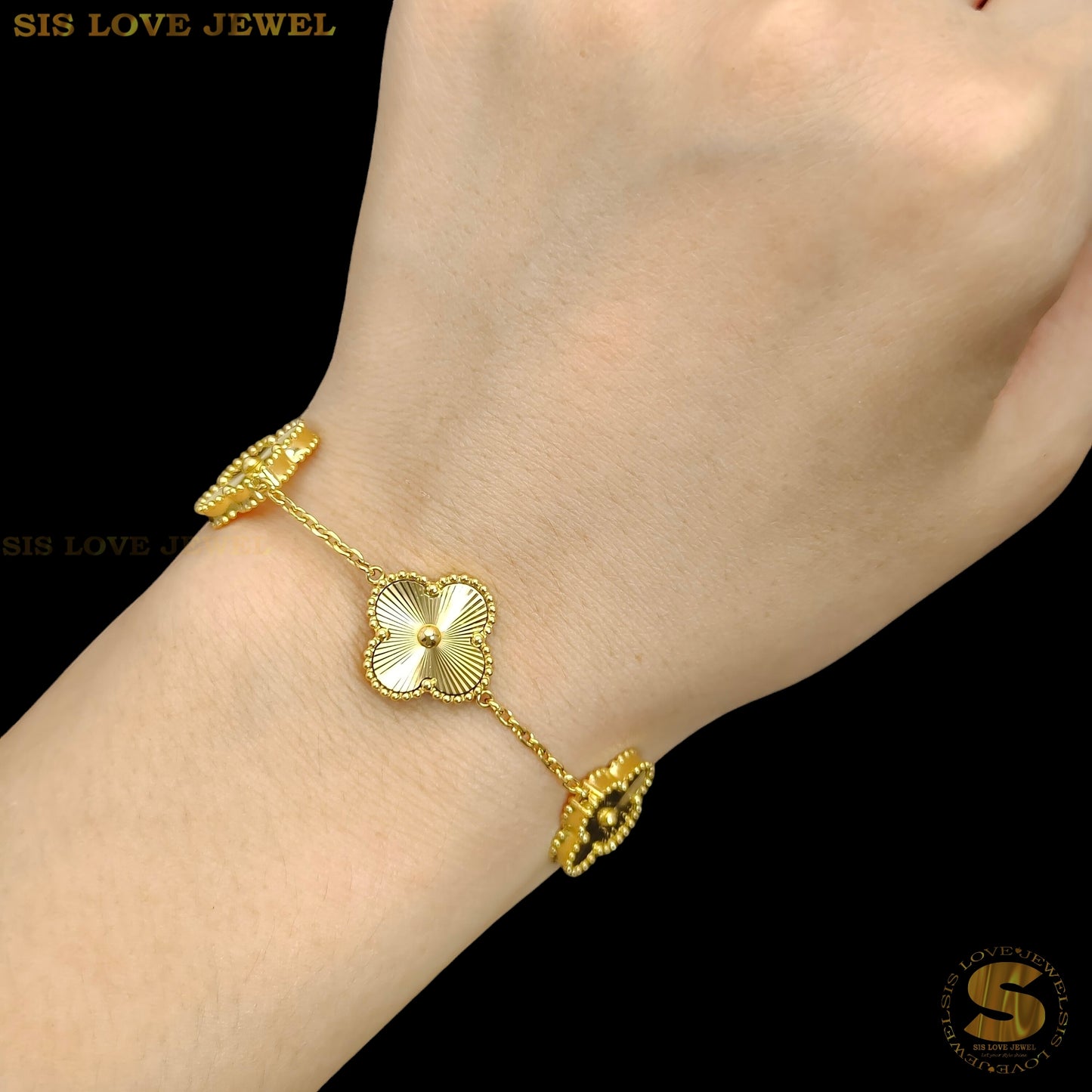 Classic Laser Clover Bracelet B160