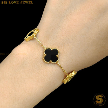 Black Color Clover Bracelet B162