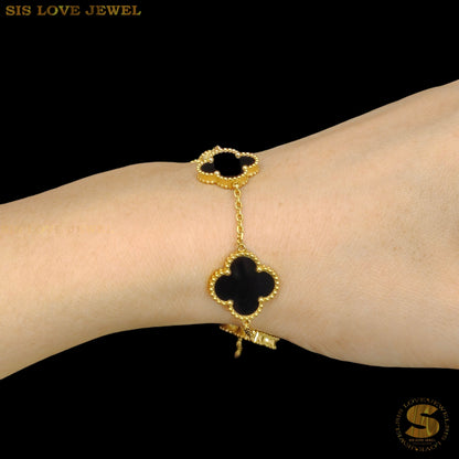 Black Color Clover Bracelet B162