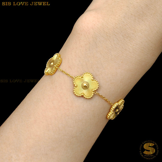 Double-Sided Flower Bracelet B186