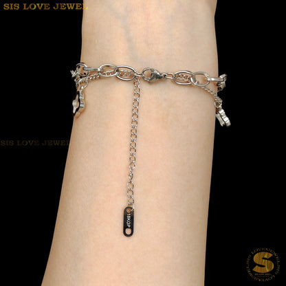 Double Layers Clover Bracelet B196