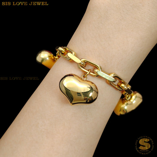 Big Love Pendant Chain Bracelet B209