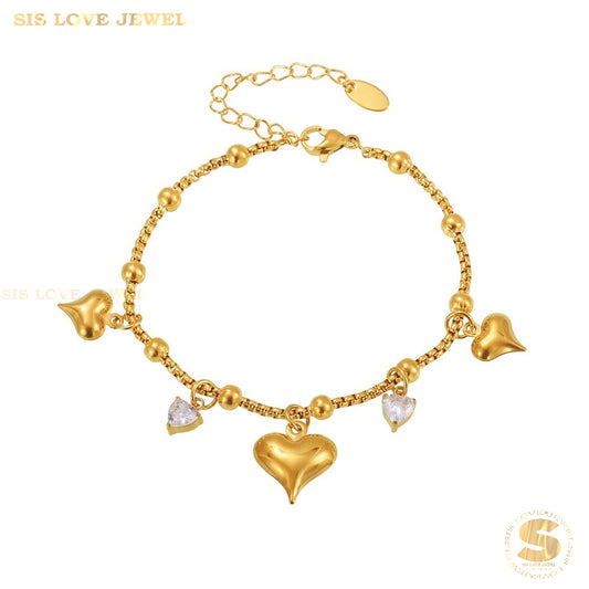 3 Love Charm Bracelet B218
