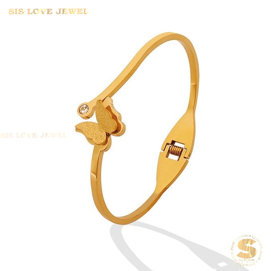 Butterfly Oval Bangle H017