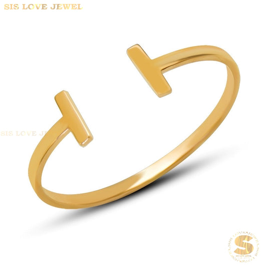 H-Shape Adjustable Bangle H018 Gold