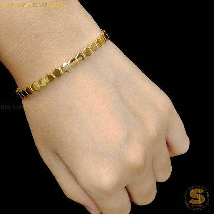 Honeycomb Minimalist Oval Bangle H027