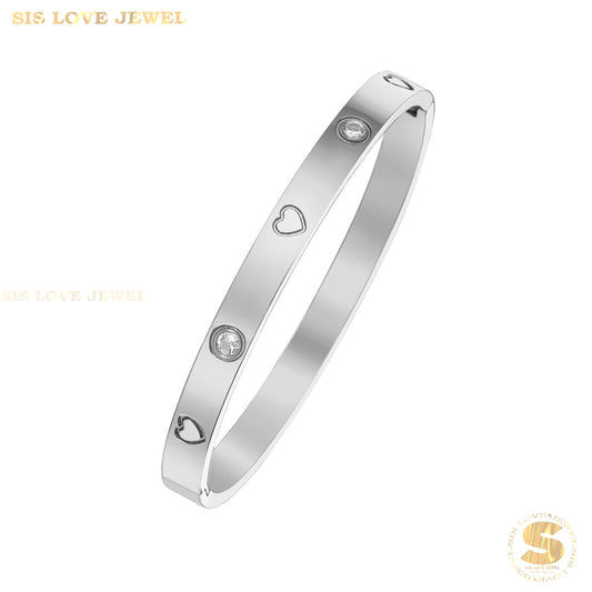 Sweet Love Affinity Bangle H030 Silver
