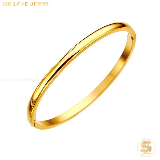 Plain Simple Oval Bangle H031