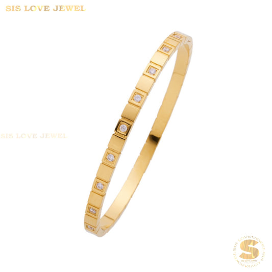 Honey Zirconia Bangle H033 Gold