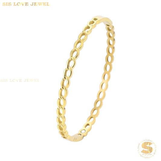 Infinity Oval Bangle H039