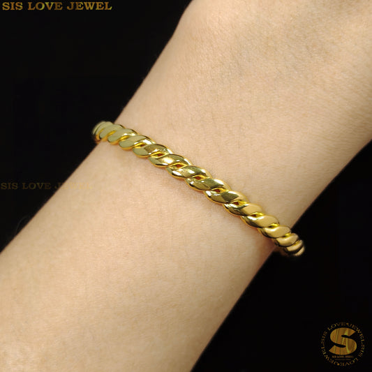 Twisted Adjustable Bangle H049