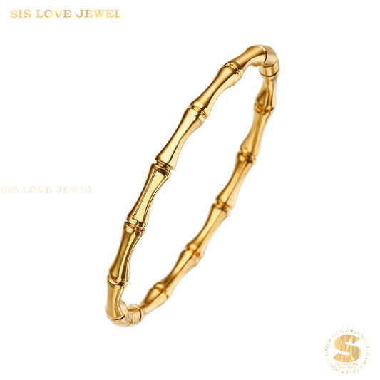 Bamboo Oval Bangle H054