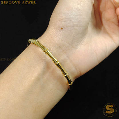 Bamboo Oval Bangle H054