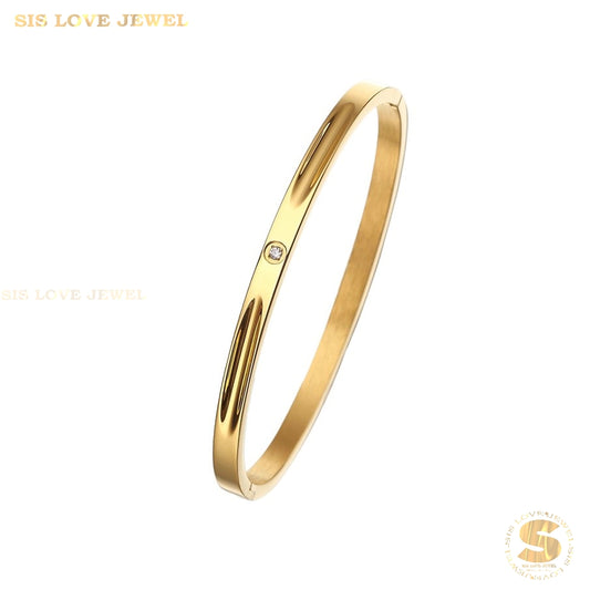 Minimalist Zirconia Bangle H071