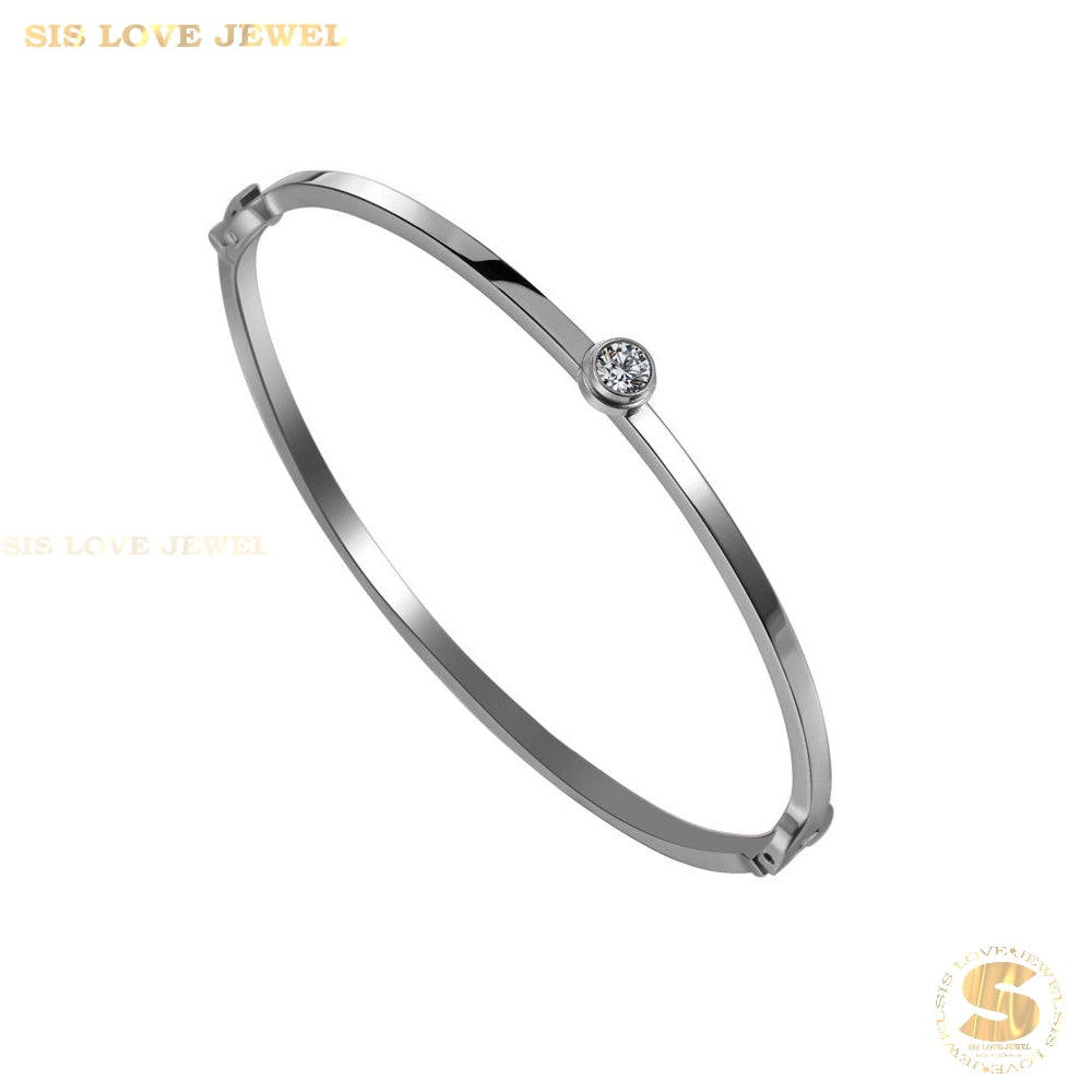 Signature Silver Bangle H094 Silver