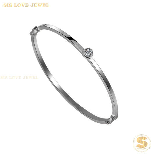 Signature Silver Bangle H094 Silver