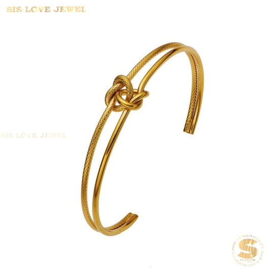 Double Love Knot Bangle H096