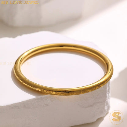 Fu Minimalist Round Bangle H108