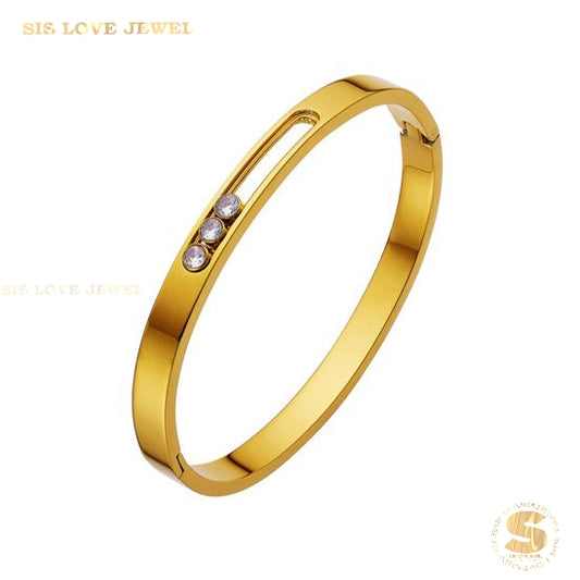 The Trio of Dreams Bangle H111 Gold